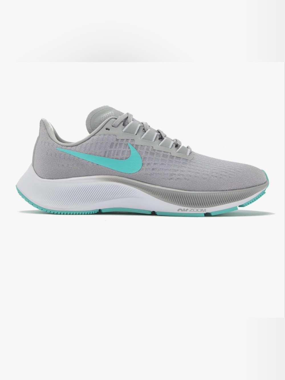 Nike Women's Grey Running Shoe with Teal Swoosh